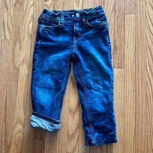 H&M lined dark denim jeans